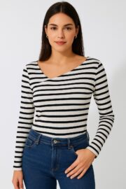 TWINS ÇİZGİLİ BLUZ